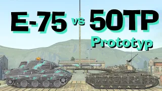 WOT Blitz Face Off || E-75 vs 50TP Prototyp