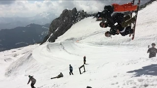 TRIO BACKFLIP on skis - Hubi&Kubi