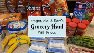Weekly Grocery Haul to Aldi, Sam's Club & Kroger | Grocery Haul for A Large Family of 6