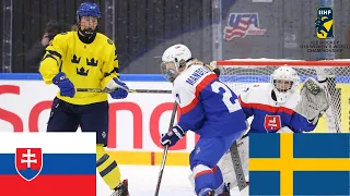 SLOVENSKO VS ŠVÉDSKO ŠTVRŤFINÁLE MAJSTROVSTVÁ SVETA V HOKEJI ŽIEN U18 2023