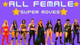 WWE MAYHEM✅||ALL FEMALE FIVE STAR SUPER MOVES 🤩