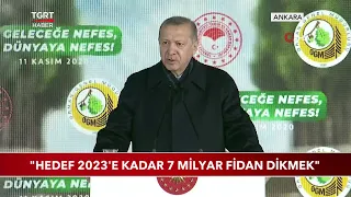 Cumhurbaşkanı Erdoğan: "Hedef 2023'e Kadar 7 Milyar Fidan Dikmek"