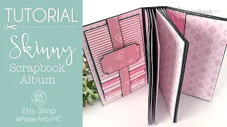 EASY Skinny Scrapbook Album Folding Folio, Cut files, SVG, TUTORIAL by PaperArtbyMC