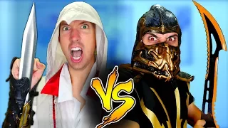 Mortal Kombat vs Assassin's Creed - Epic gadget Battle Challenge