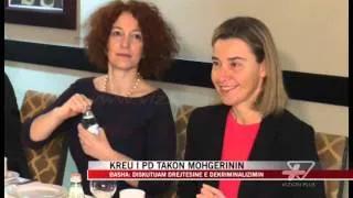 Mogherini takon kreun e PD-së Lulzim Basha - News, Lajme - Vizion Plus