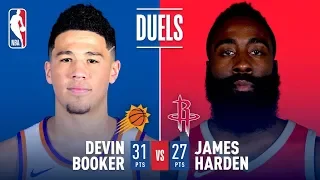 Devin Booker and James Harden Duel in Houston | January 28, 2018