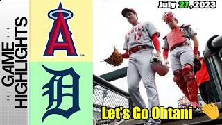 Angels vs Detroit Tigers Game Highlights July 27, 2023 | MLB Highlights 2023