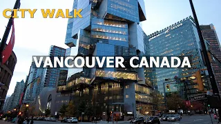 Vancouver 4K Walking Tour on November 07 2023 - City Walk in Downtown Vancouver Canada