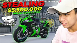 Stealing NINJA SUPER BIKE ni @VonOrdonaYT | GTA 5 | *Gone Wrong*