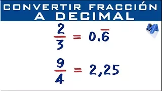 Convertir fracción en decimal