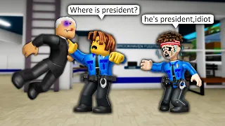 POLICE VS PRESIDENT (ROBLOX Brookhaven 🏡RP - FUNNY MOMENTS)