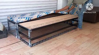 Metal sofa cum bed 3x6-11000/- with mattress folding model 7893222939 Hyderabad.