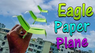 How to make a cool paper Flying Eagle - Origami Eagle Like Paper Plane | Merajul Paper Craft
