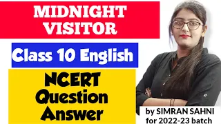 The midnight visitor ncert Solutions|Class 10 English|The midnight visitor ncert question answer
