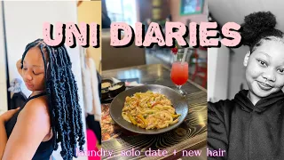 Uni Diaries: laundry, solo date & doing my hair|| South African YouTuber