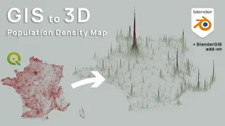 How to use BlenderGIS for Population Density 3D Maps