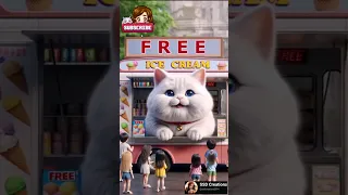 The cat wants to eat ice cream. #cat #cute #kitten #shorts #trending #viral