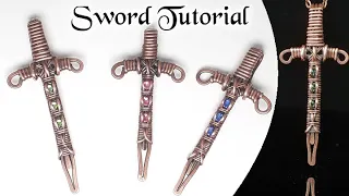 Wire Wrapped Sword Tutorial: Channel/Weave Setting: DIY Jewelry