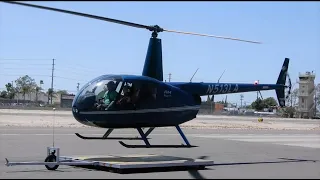 R44 Start-Up & Takeoff From Helipad N513LA - Robinson Helicopter