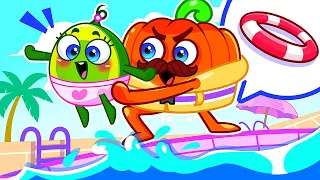 Safety In Swimming Pools Song 🏊🐠 And More Safety Tips 🥽 II Kids Songs by VocaVoca Friends 🥑