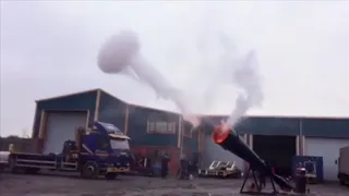 World's Largest Vortex cannon in action