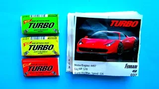 Вкладыши от жвачек Turbo. Жевательная резинка Турбо