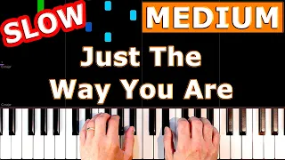 Bruno Mars - Just The Way You Are - SLOW Piano Tutorial - [Sheet Music]