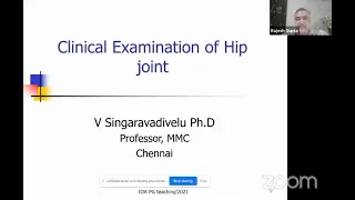 Clinical Examination of HIP Joint - Dr V Singaravadivelu Ph  D