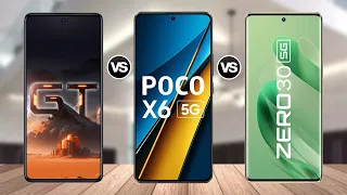 Infinix GT 10 Pro vs POCO X6 Pro vs Infinix Zero 30 5G ||Specs Comparison