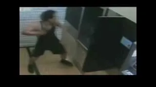 Drunk Man Assaults ATM Machine