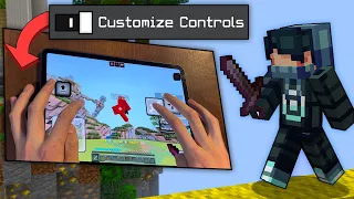 New Mobile CUSTOMIZABLE Controls with Handcam in Minecraft (BEST PLAYER)