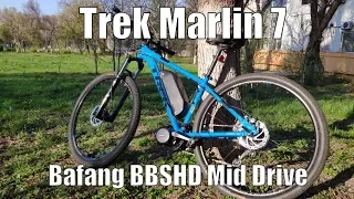 Trek Marlin 7 Electric DIY Conversion Bafang BBSHD 1500W Mid Drive Test