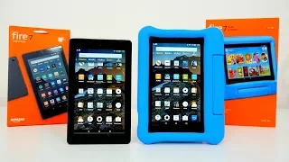 All New Amazon Fire 7 & Fire 7 Kid's Edition Tablets 2019 What's New?