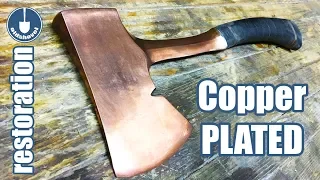 COPPER Plated!! AXE Restoration - Estwing Hatchet Customization & Electroplating
