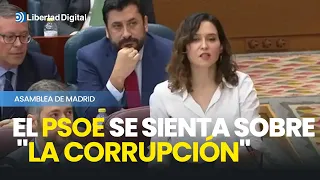 Ayuso afirma que todo el PSOE se sienta sobre "la corrupción"