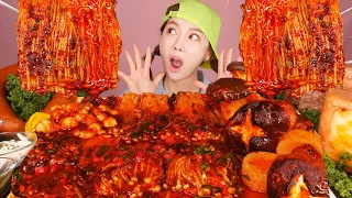 [Mukbang ASMR] Most Spicy MALA Mushroom 🍄 & Kielbasa sausage Eatingshow Ssoyoung