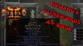 Diablo 2 Resurrected - Rolling 5 Over Powered Runewords at Once