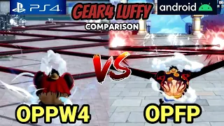 One Piece Fighting Path vs One Piece Pirates Warrior 4 (PS4 VS ANDROID) G4 Luffy Moveset Comparison