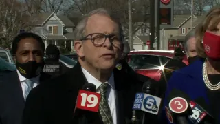 'We have to continue to stay focused': Gov. DeWine visits East Cleveland COVID-19 vaccination clinic