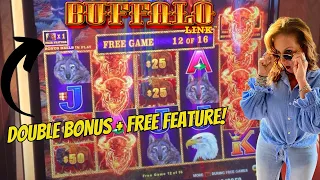 Huge HANDPAY and Free Feature JACKPOT on Buffalo Link