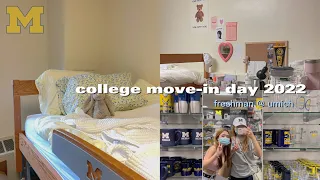 COLLEGE DORM MOVE-IN DAY 2022 | umich west quad, freshman, vlog