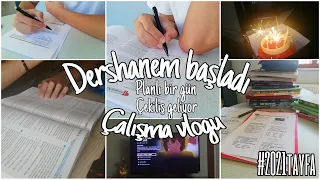 DERS ÇALIŞMA GÜNLÜĞÜM 1! | Dershanem Başladı,Ödevler #yks2021 | Ders Vlogu #2021tayfa