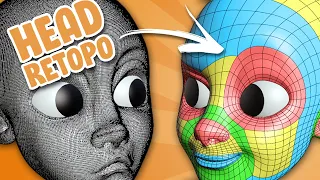 Head Retopology - Blender Character Sculpt Tutorial part 4