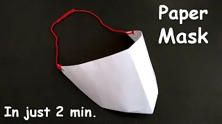 How to make disposable face mask from paper in just 2 minutes | Virus Protector | Corona Mask