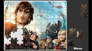 How to Train Your Dragon Video Puzzle Как приручить дракона: Видео пазл