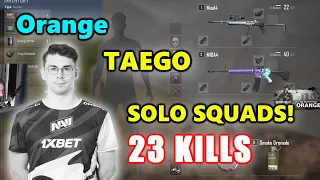 Orange  - 23 KILLS - TAEGO - SOLO SQUADS! - M16A4 + Mini14 - PUBG