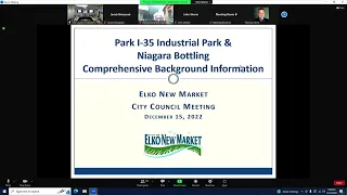 Elko New Market City Council Business Meeting - December 15, 2022