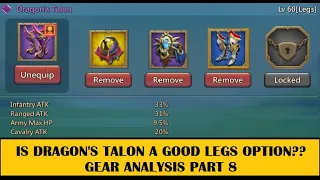 Lords Mobile - DRAGON'S TALON  -   How good is this piece of gear??   F2P guide - Gear analysis #8