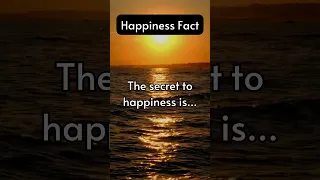 Happiness Fact #shorts