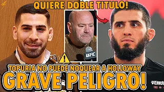 ¡LOCURA TOTAL! ISLAM MAKHACHEV AMENAZA con SUBIR de PESO, ILIA TOPURIA EN PROBLEMAS vs MAX HOLLOWAY